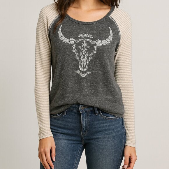 We The Free: Free People mesh arm bull head top - Size Extra Small - Picture 1 of 9